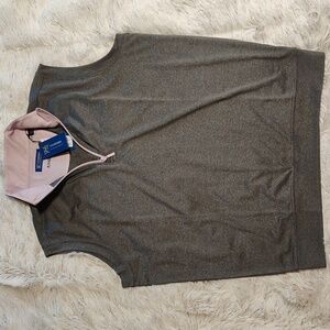 NWT Founders International Collection Mens ¼-Zip Golf Vest Silver Lavender Sz M